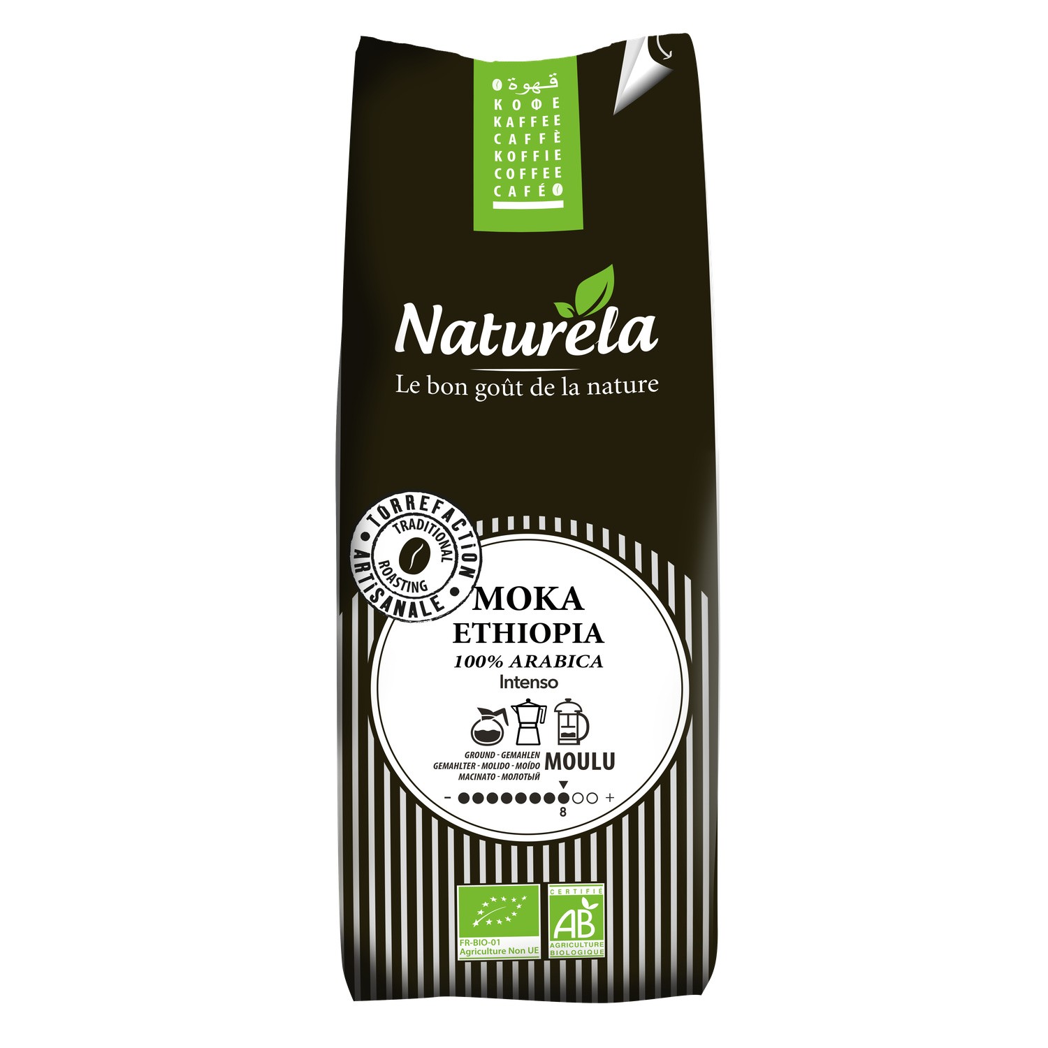 NATURELA Café bio moulu Moka Ethopia NATURELA code EAN 3700112056816 