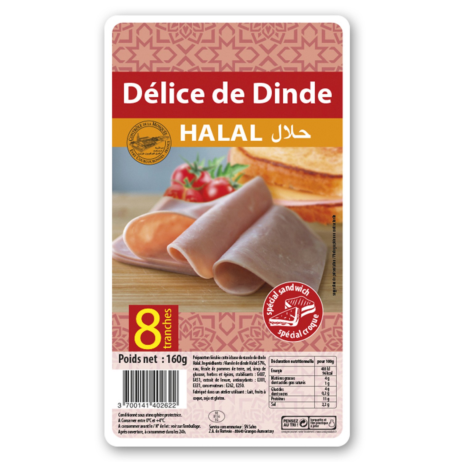 Jambon délice de dinde Halal 