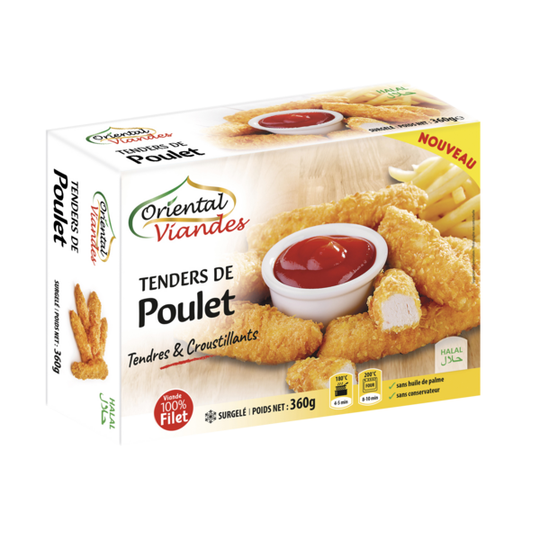 Tenders de Poulet Halal  surgelés