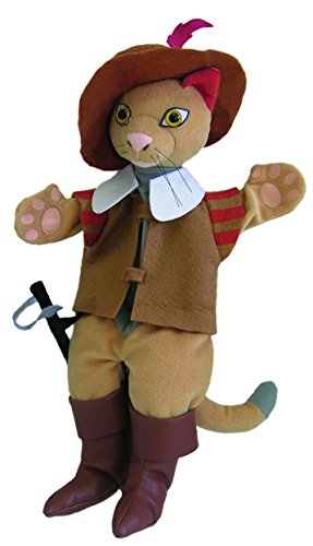 - ma35016 - marionnette à main 35 cm - chat botté