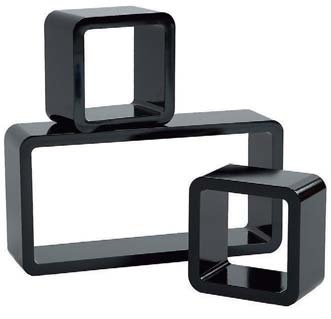 LOT DE 3 ÉTAGÈRES CUBES