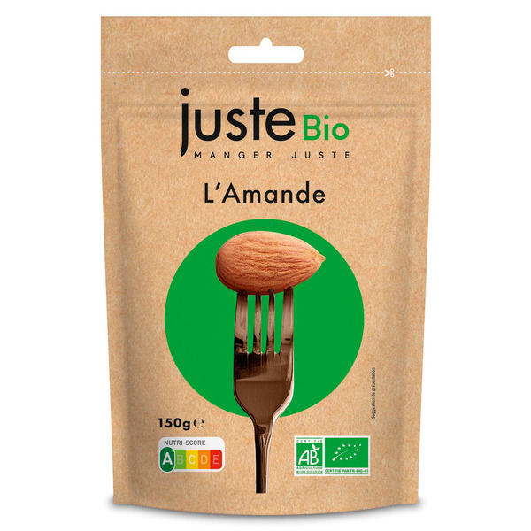 JUSTE BIO Amandes décortiquées code EAN 3700146216941 