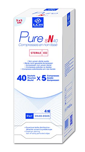 LCH Compresse non tissée/stérile 40 g 5 x 5 cm s/5 3700149431785 (3700149431785)