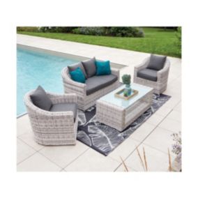  Salon de jardin 4 places en Aluminium coloris gris perle code EAN 3700156629922 
