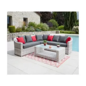  Salon de jardin 6 places en Aluminium coloris gris perle code EAN 3700156629946 