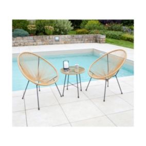  Salon de jardin 2 places en  acier coloris camel code EAN 3700156644253 
