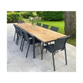  Ensemble repas de jardin  12 places en  gris anthracite code EAN 3700156661236 