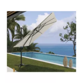  Parasol déporté 3x3m en aluminium - coloris  lin code EAN 3700156676506 