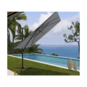  Parasol déporté 3x3m en aluminium - coloris  gris perle code EAN 3700156676513 