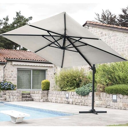 OZALIDE Parasol luxe aluminium à mât déporté   ...