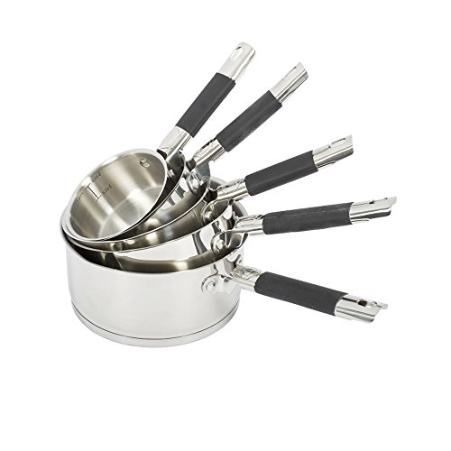 Lot de 5 casseroles droite en inox - Pro