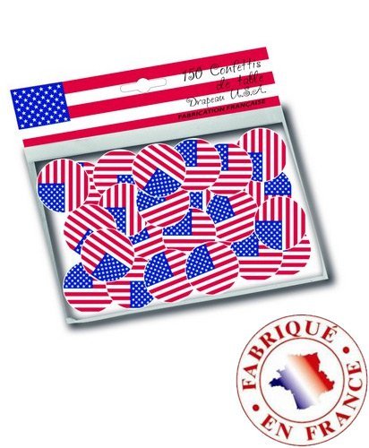150 confettis de table drapeau USA