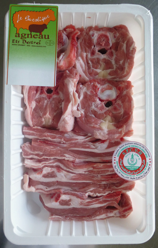 AGNEAU COLLIER + POITRINE* HALAL À MIJOTER  3700197584334 (3700197584334)