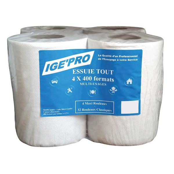 4 bobines essuie tout