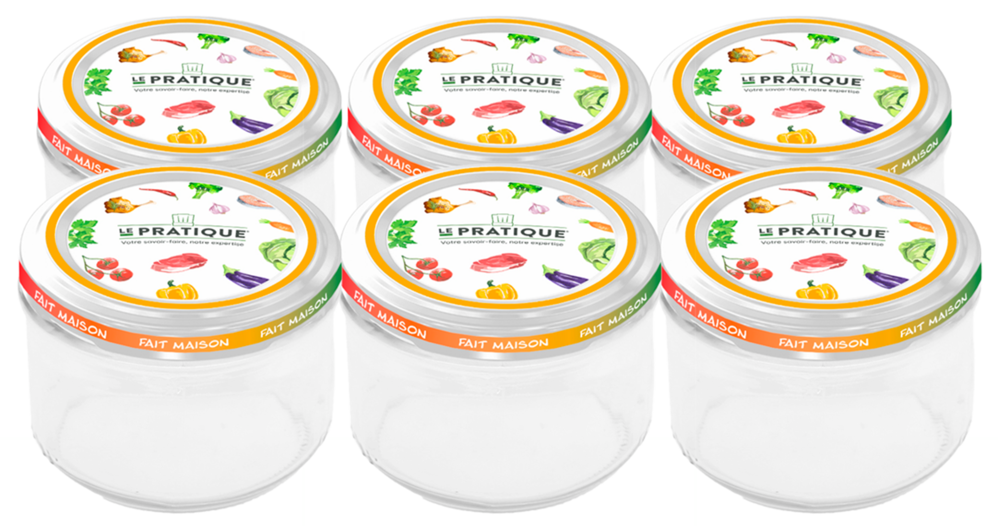  6 BOCAUX TWIST OFF STERILISABLES 200 ML code EAN 3700206412504 