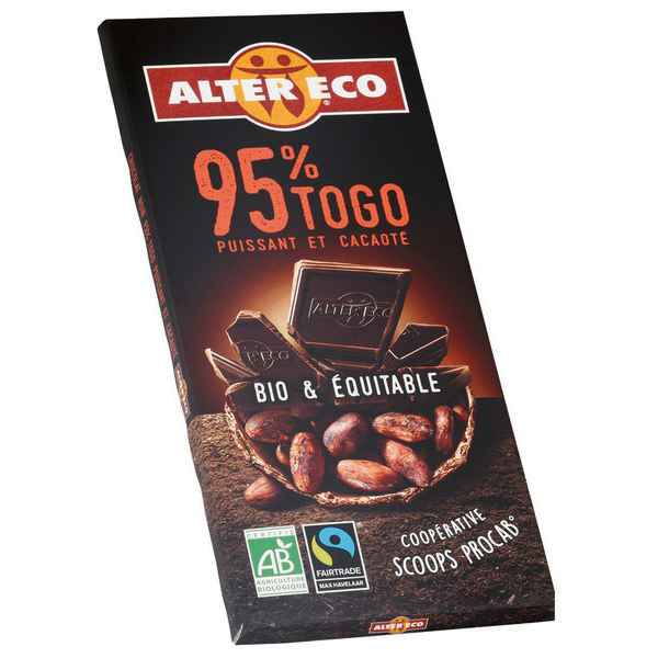  SUR LA GAMME DES TABLETTES DE CHOCOLAT BIO ET ÉQUITABLE ALTER ÉCO code EAN 3700214616970 