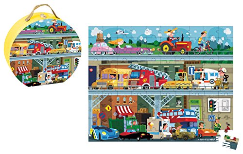 - j02877 - valisette puzzle véhicules 100 pcs