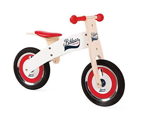 Janod - j03266 - draisienne bois bikloon rouge / blanche code EAN 3700217332662 