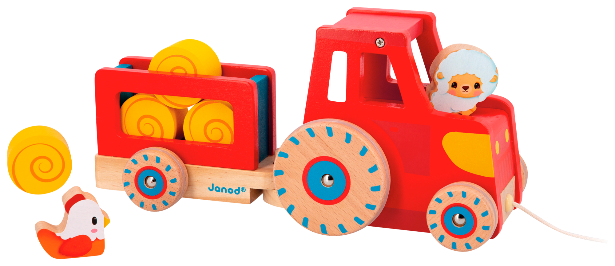 1. PLANCHE à CADENAS
2. TRACTEUR à TIRER EN BOIS