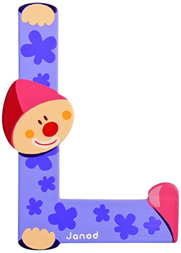 Lettre décorative clown en bois - L