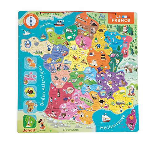 - j05486 - puzzle france magnétique 93 pcs