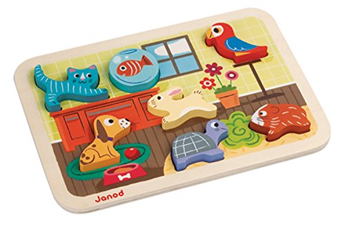 - j07024 - chunky puzzle bois animaux 7 pcs