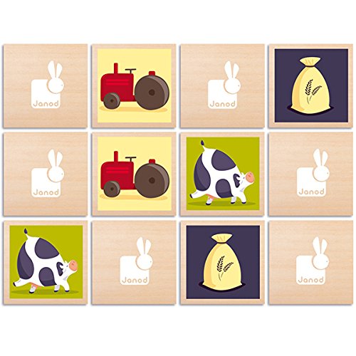 - j08141 - jeu de mémo happy farm bois