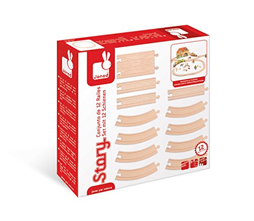 - j08535 - story - set de 12 rails bois