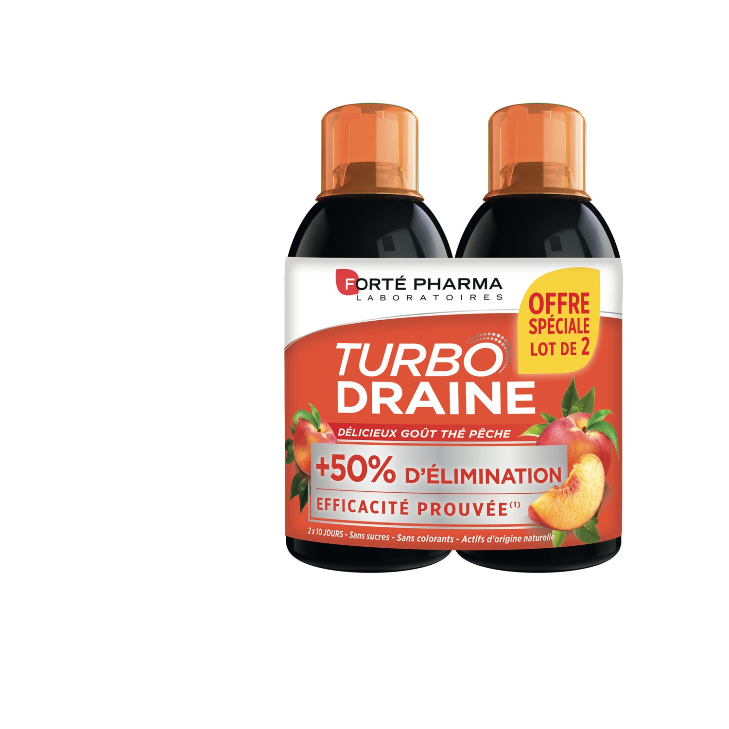 Boisson Turbo Draine thé pêche FORTE PHARMA