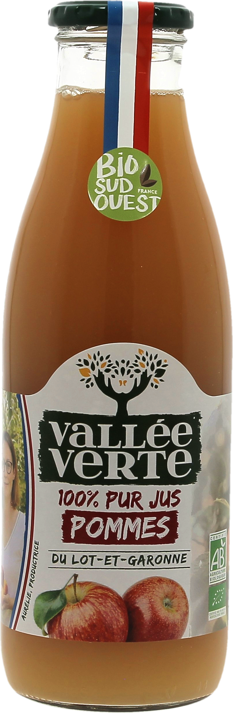 “VALLÉE VERTE” PUR JUS DE POMME BIO
DU LOT-ET-GARONNE code EAN 3700232011306 