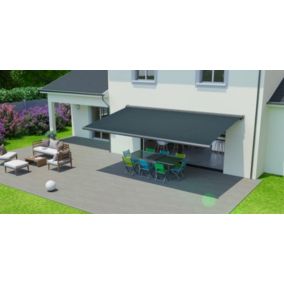  Store de terrasse coffre intégral Techsun gris cendré 5 x 3,50 m code EAN 3700252809525 