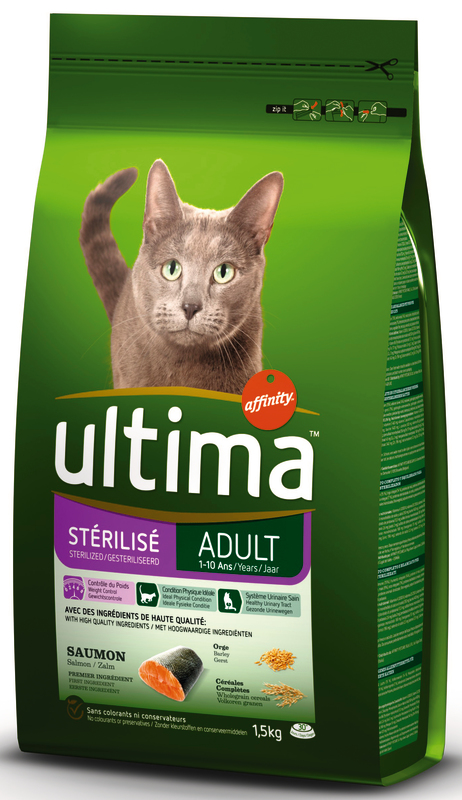 CROQUETTES CHAT STÉRILISÉ ADULTE SAUMON ULTIMA