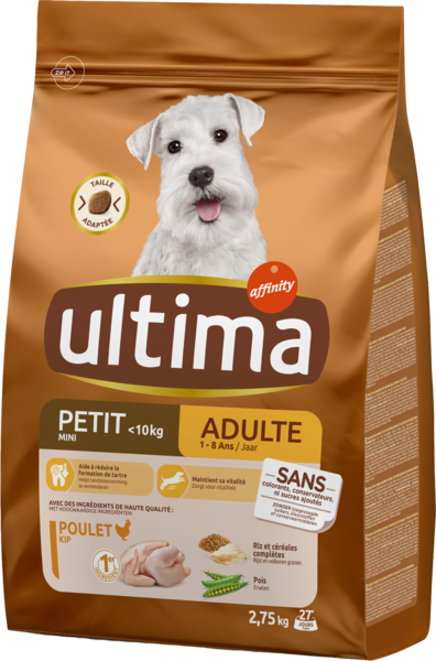  Croquettes Pour Petit Chien Adulte Au Poulet Ultima code EAN 3700260417279 