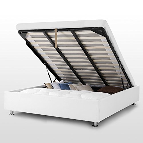 LIT COFFRE CLEVER Blanc 180x200 cm 3700270601880 Confort +