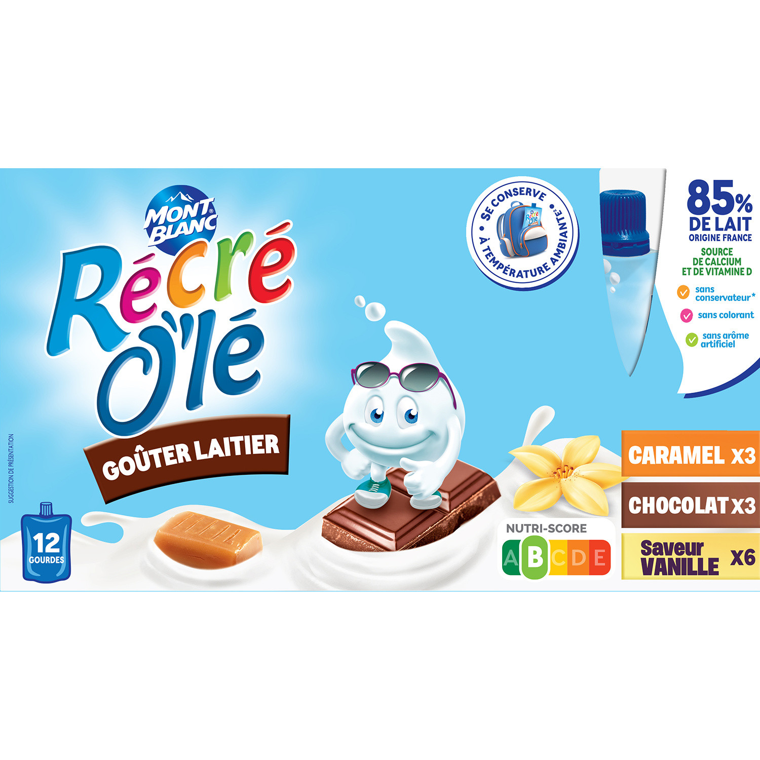 RECRE OLE Crèmes dessert assortiment MONT BLANC code EAN 3700279306175 