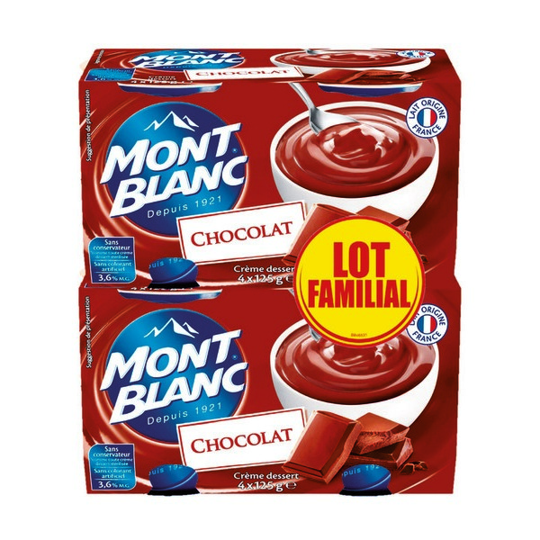 Crème Dessert Mont Blanc Promo Crème Dessert Mont Blanc Chez Promocash 28 3700279306601 mont-blanc CRÈME DESSERT MONT BLANC
