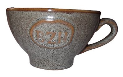 bolée à cidre vert de gris bzh relief avec anse