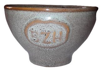 bolée à cidre vert de gris bzh relief sans anse