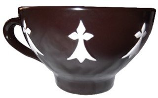 bolée à cidre noire hermines relief avec anse