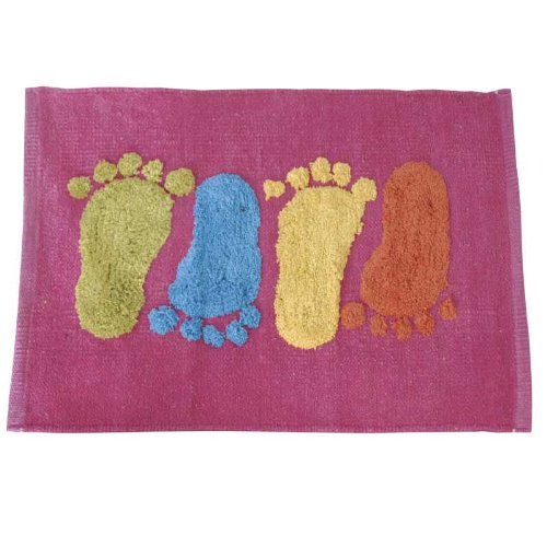 140501 tapis coton motif pied 80 x 50 x 0,1 cm
