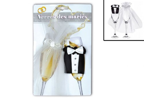 Décoration de mariage - Verres des mariés