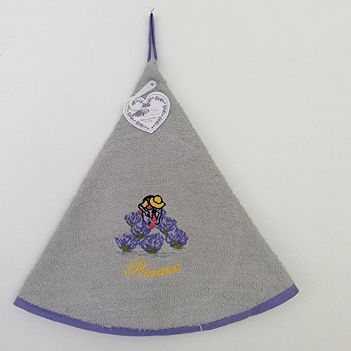 Essuie Mains Eponge Rond - 100% Coton Uni Gris ...