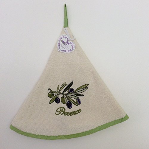 Essuie Mains Eponge Rond - 100% Coton Uni Bleu ...