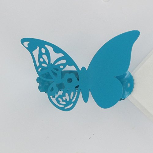 Lot de 2 pinces Papillon Mariposas Turquoise