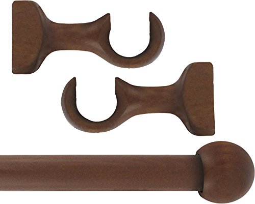 Tringle à rideaux Kit complet bois Chêne 200 cm...
