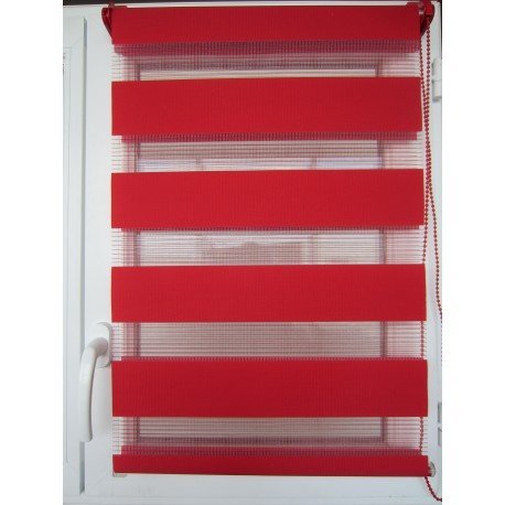 Store enrouleur (90 x H180 cm) Jour / Nuit Rouge