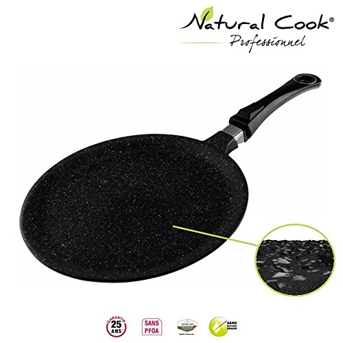 Crêpière en pierre granité et céramique 28 cm -...