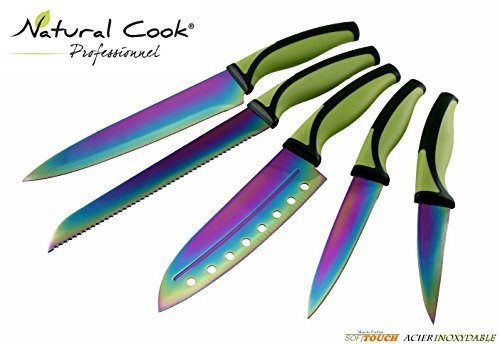 Cook Professionnel Coffret Couteaux 5 pièces Titanium Inoxidable 3700321342311 (3700321342311)