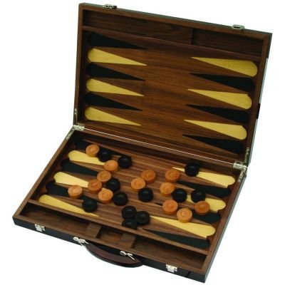 Backgammon luxe bois grand à encoches (45 x 30,...