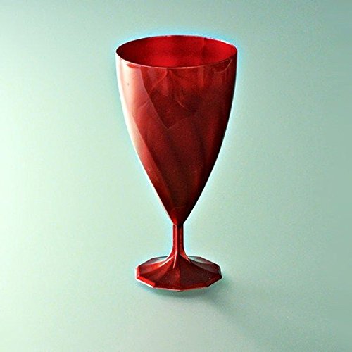 12 verres à eau plastique jetables couleur roug...